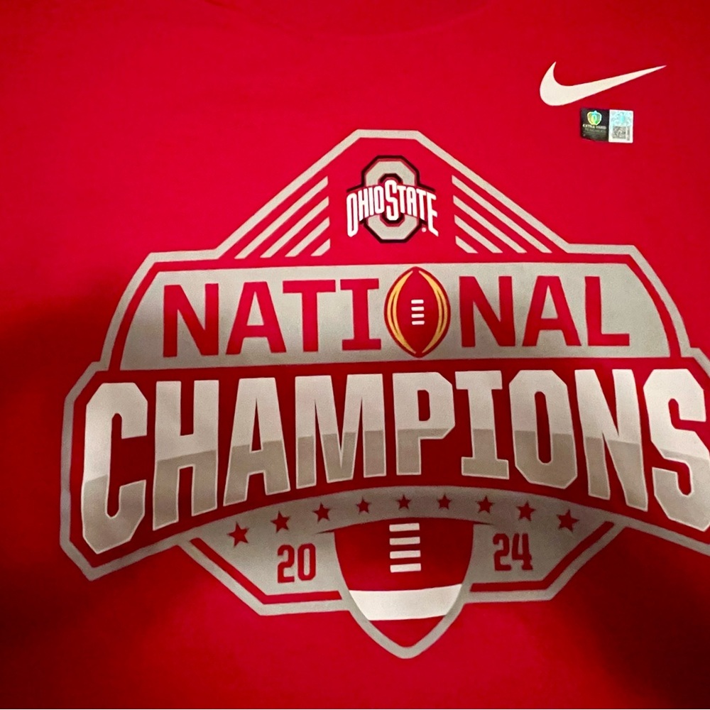 Nike Ohio State Red 'National Champions' T‑Shirt